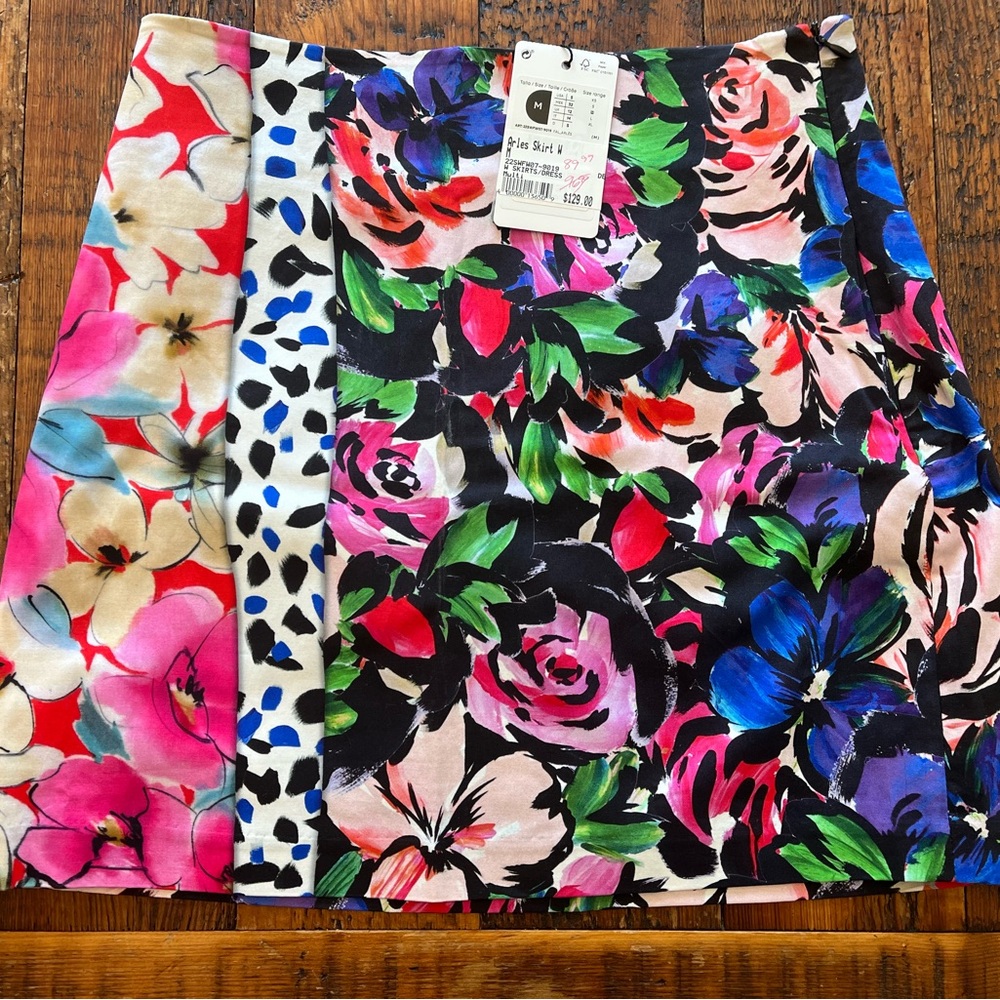 Desigual Floral Multi-Panel A-Line Skirt